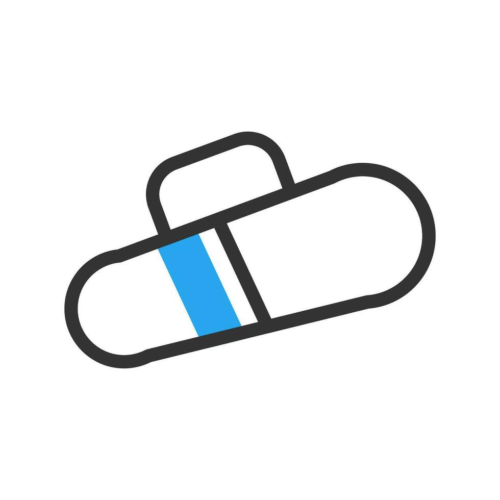 ryggsäck ikon duotone blå svart sport symbol illustration. vektor
