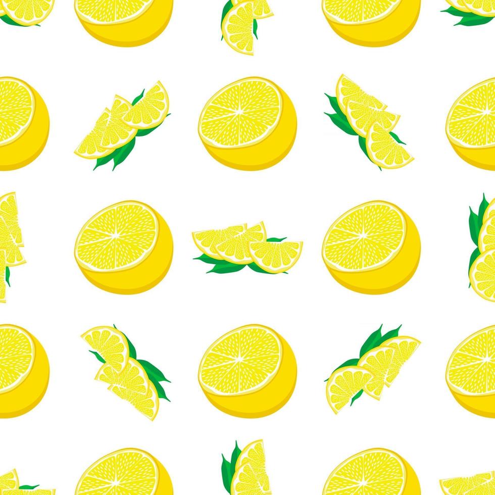 illustration på tema stora färgade sömlös gul citron vektor