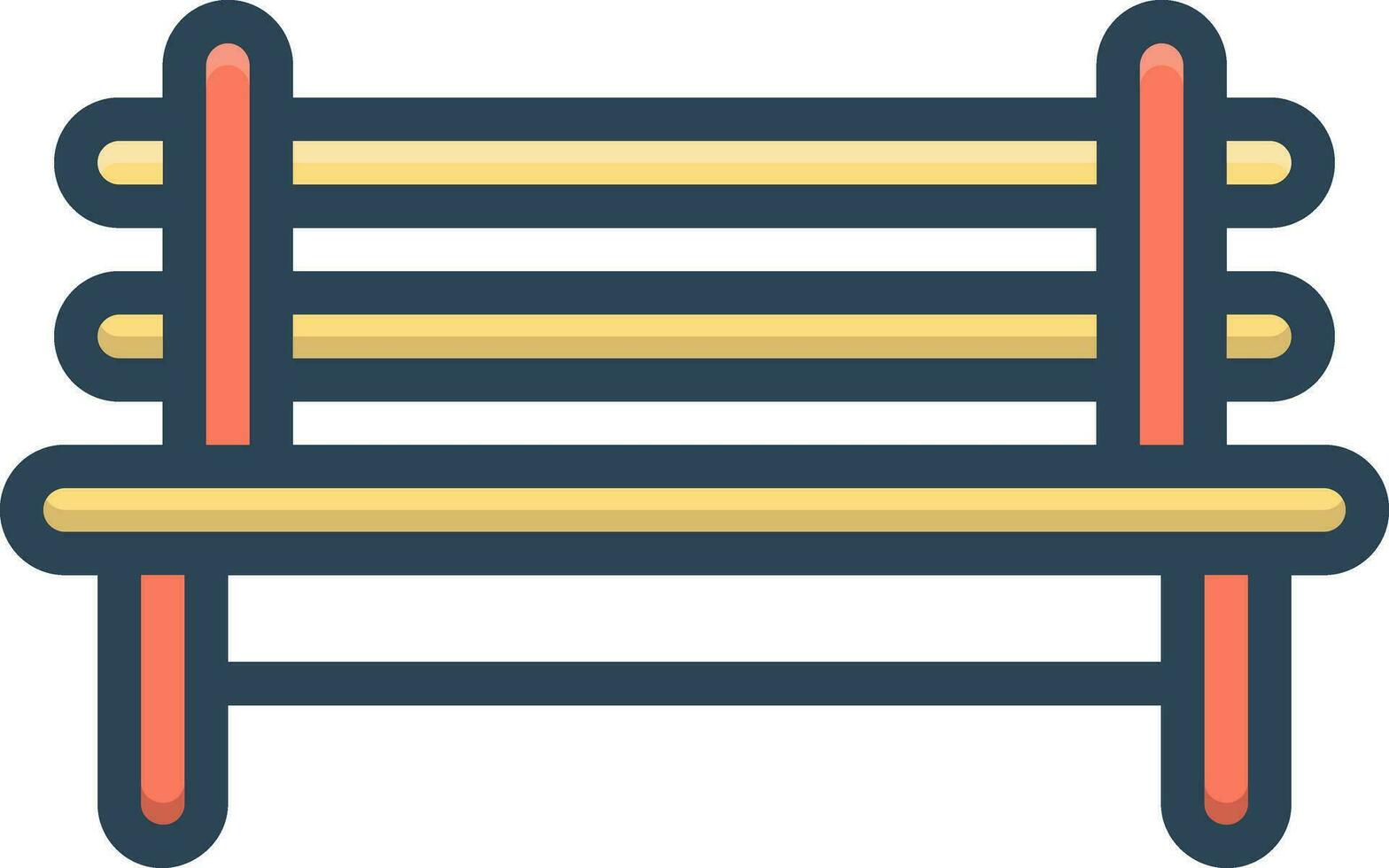 Färg ikon för bänk vektor