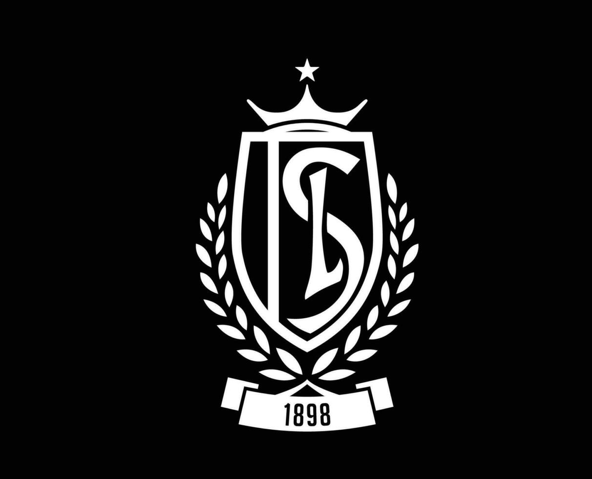 Standard de Lüttich Verein Logo Symbol Weiß Belgien Liga Fußball abstrakt Design Vektor Illustration mit schwarz Hintergrund