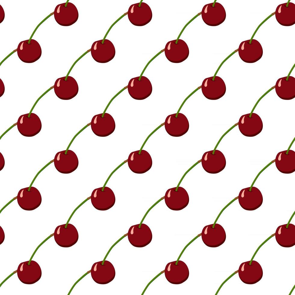 illustration på tema stora färgade sömlösa körsbär vektor