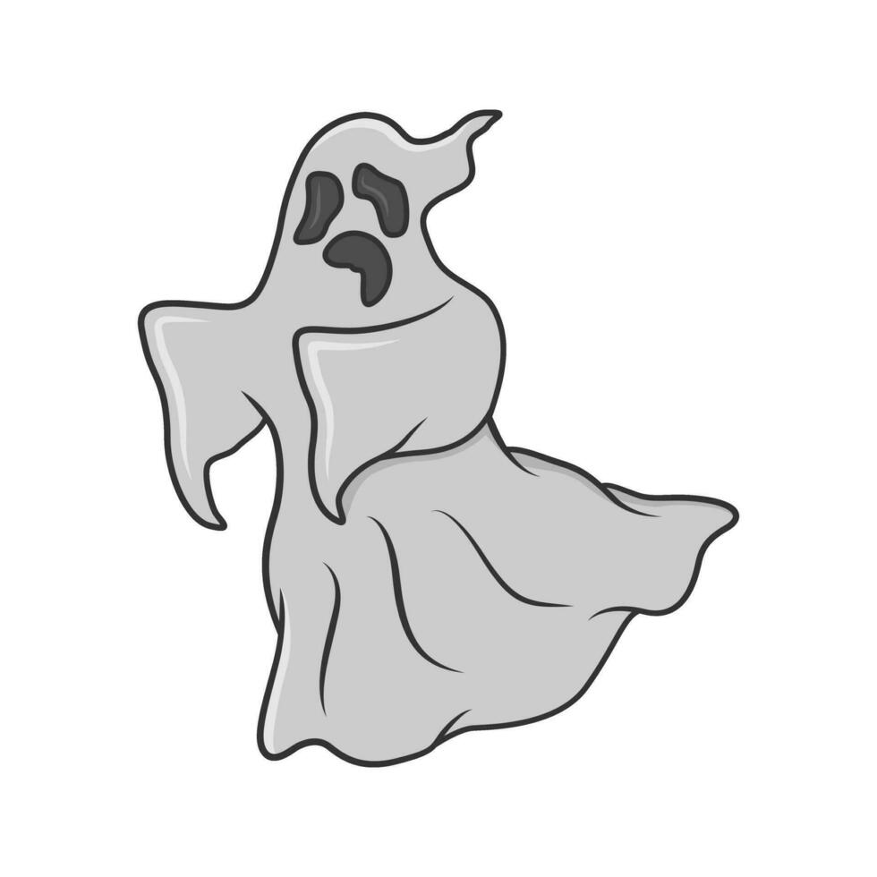 spöke illustration. halloween tema design. bra till använda sig av som ett element eller klämma konst vektor