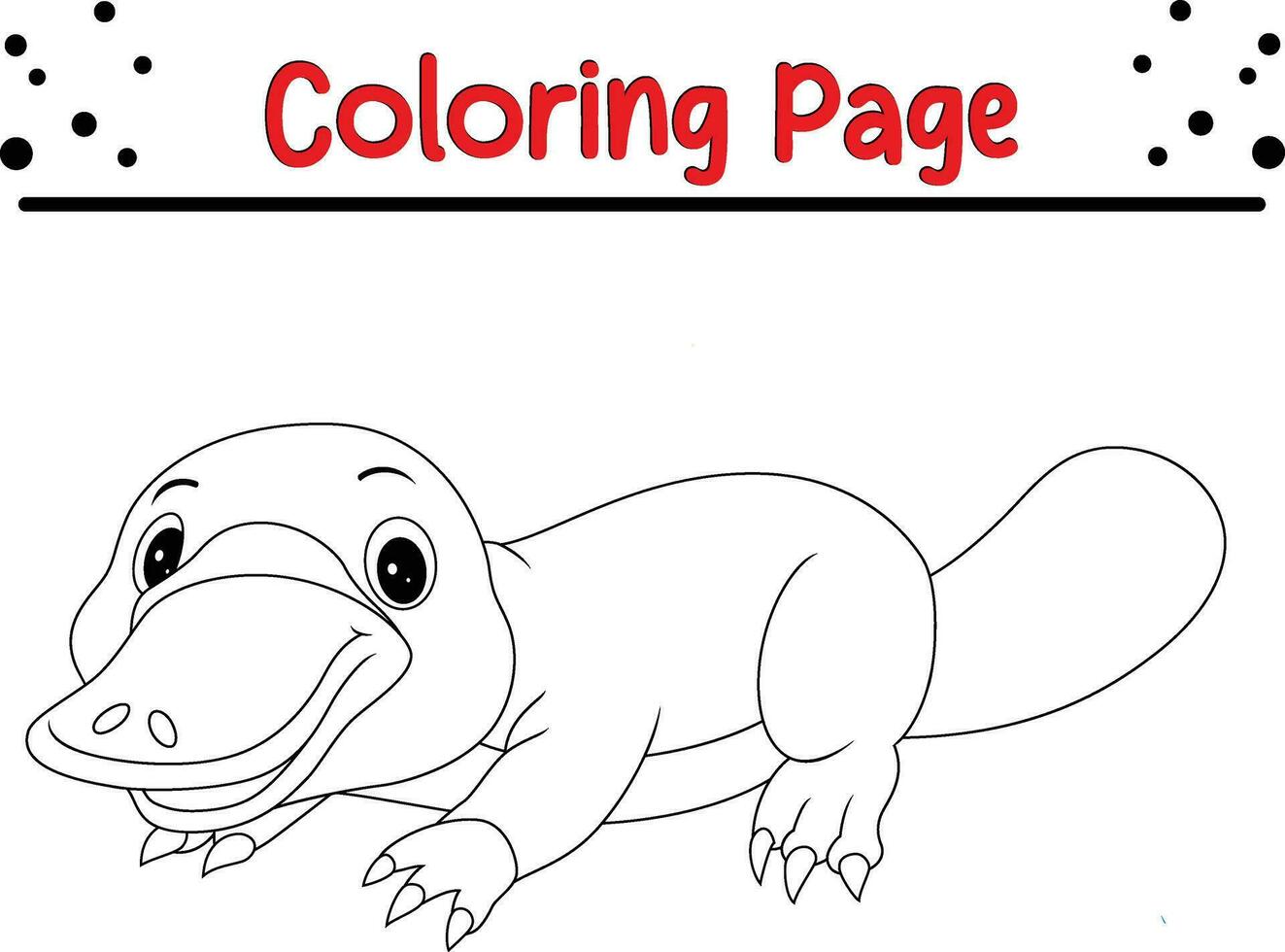 söt djur- färg sida illustration vektor. för barn färg bok. vektor