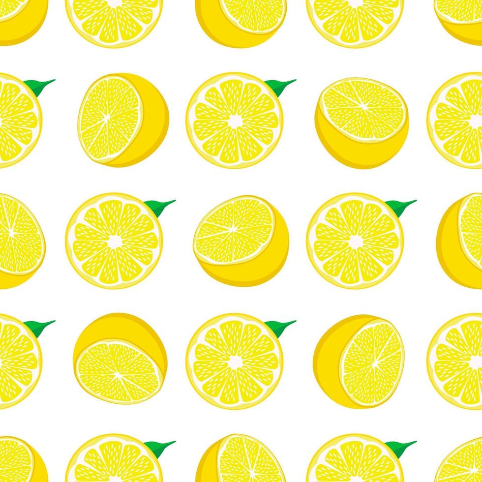 Illustration zum Thema große farbige nahtlose gelbe Zitrone vektor