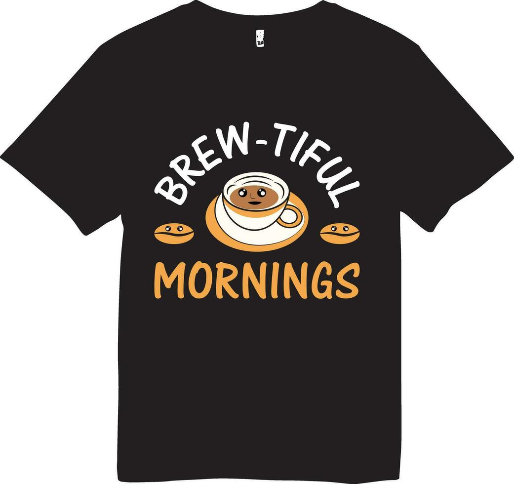 erheben Ihre Morgen mit unser Kaffee Typografie T-Shirt. gefertigt zum Kaffee Liebhaber, diese weich, stilvoll Tee rühmt sich ein auffällig Design Das erfasst das Wesen von Ihre Täglich brauen. vektor