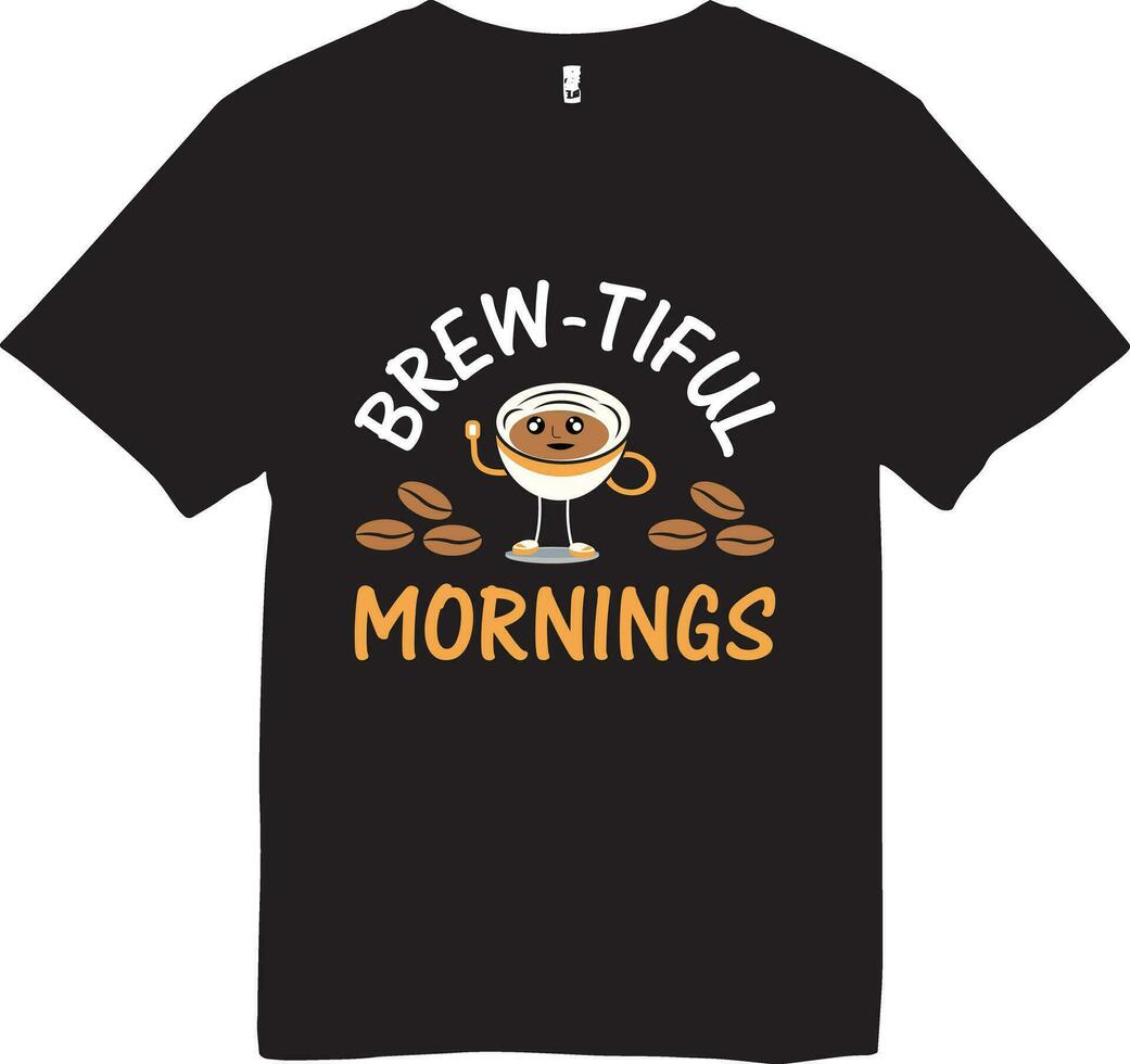 erheben Ihre Morgen mit unser Kaffee Typografie T-Shirt. gefertigt zum Kaffee Liebhaber, diese weich, stilvoll Tee rühmt sich ein auffällig Design Das erfasst das Wesen von Ihre Täglich brauen. vektor