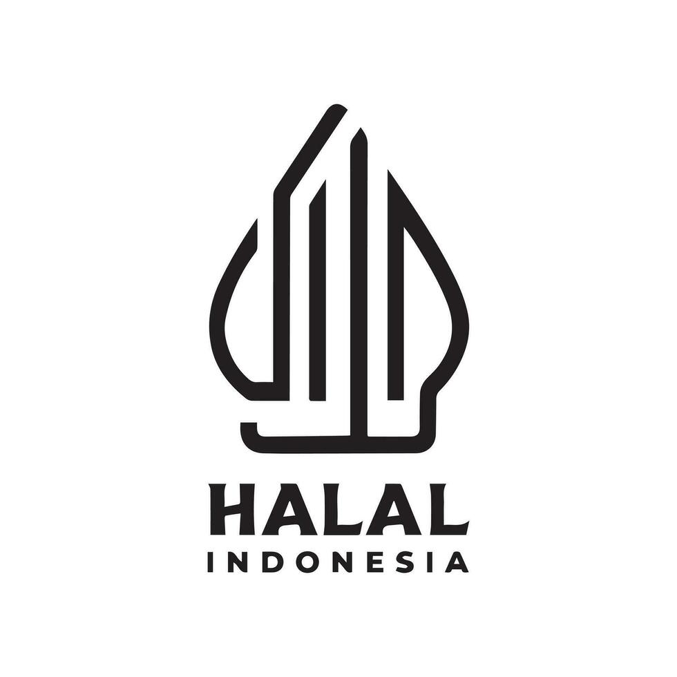 halal Indonesien Logo Neu Branding. indonesisch halal Logo Umbenennung vektor