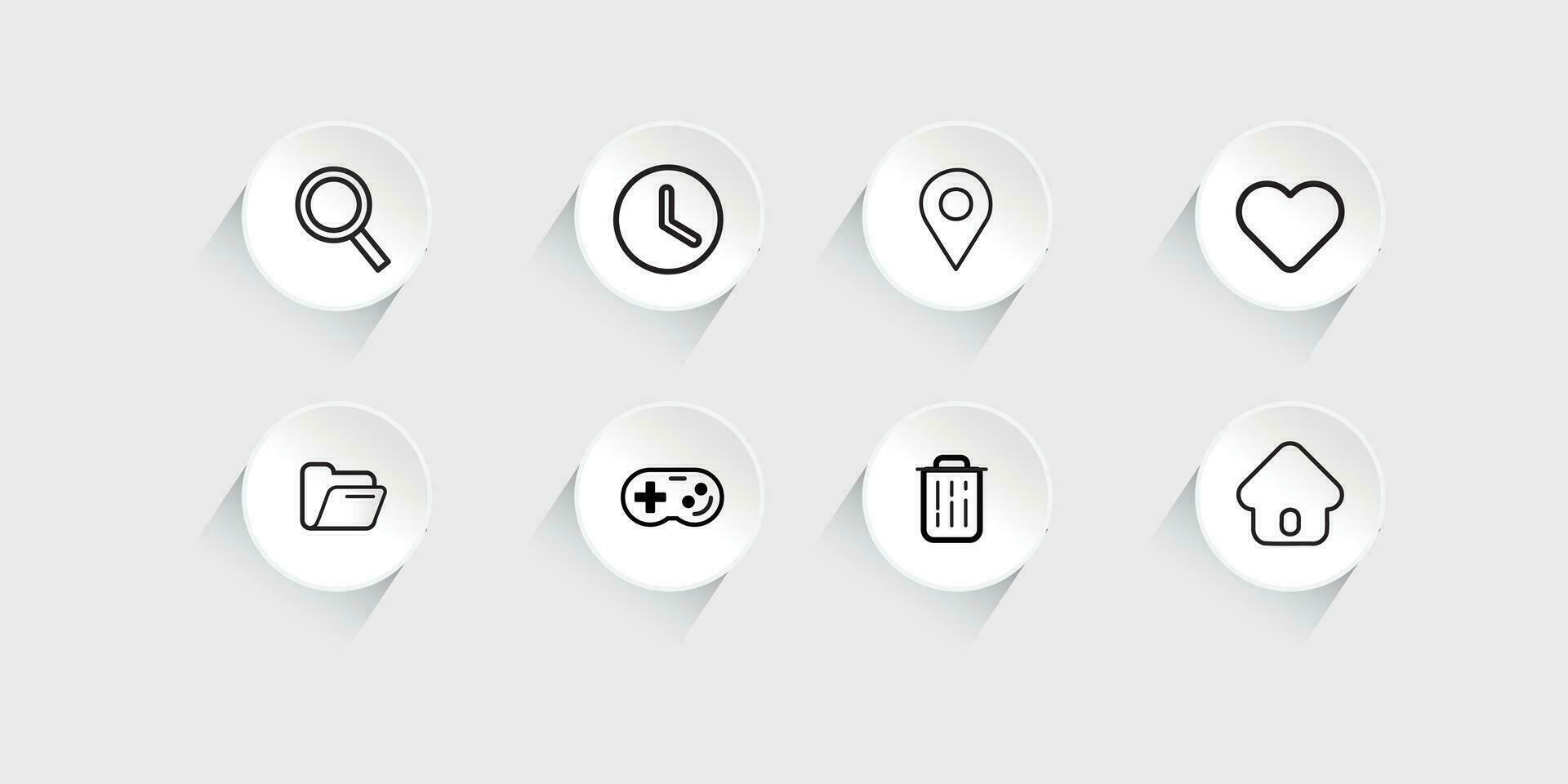 Kontaktieren Sie uns Symbolvektor. Kommunikations-Icon-Set vektor