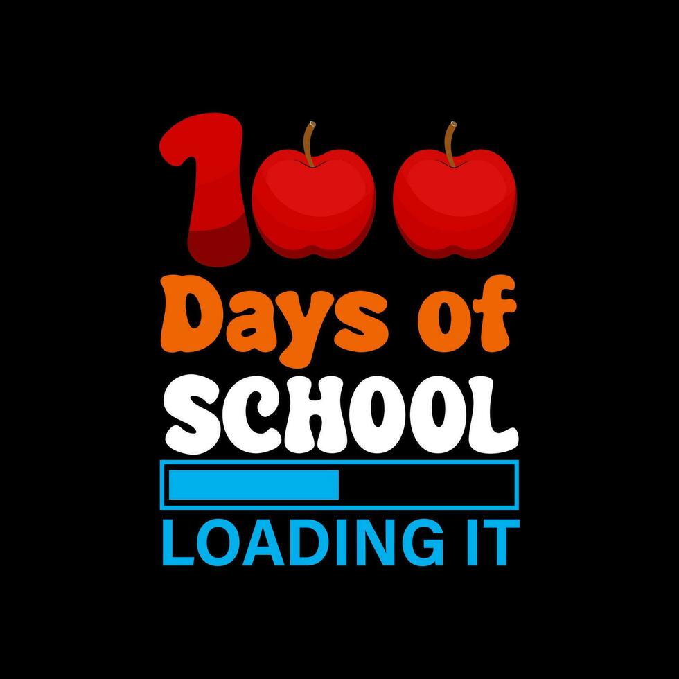 100 dagar av skola läser in den vektor