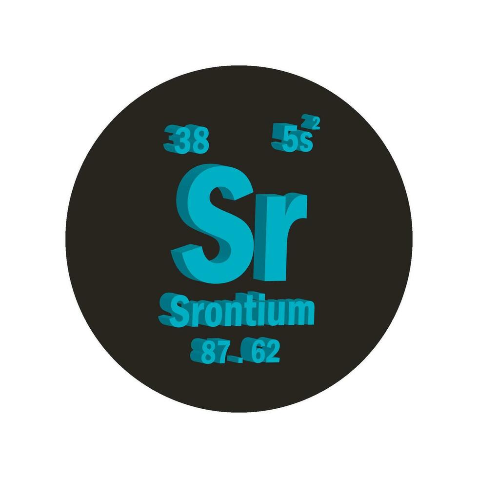 Strontium Element Logo vektor