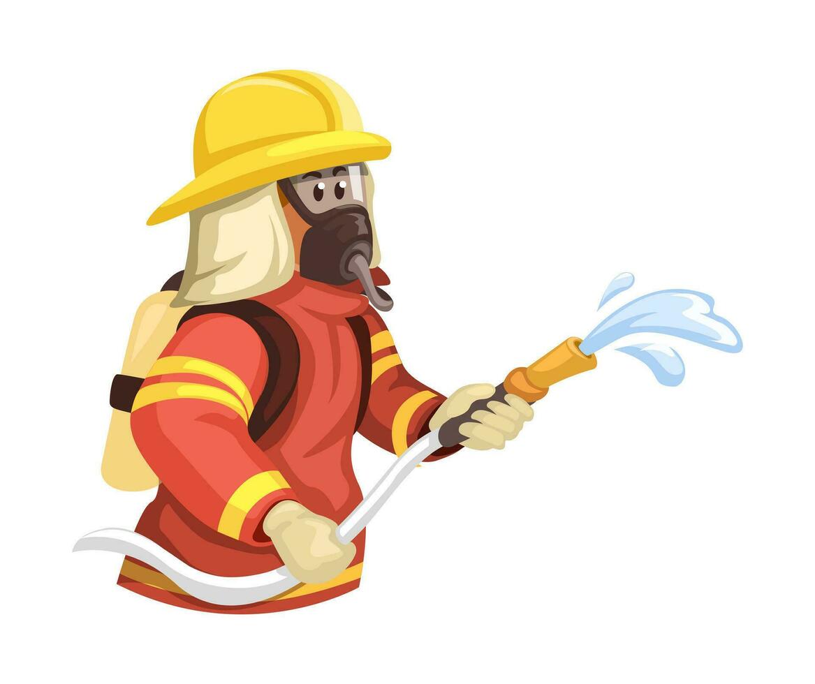 brandman karaktär tecknad serie illustration vektor