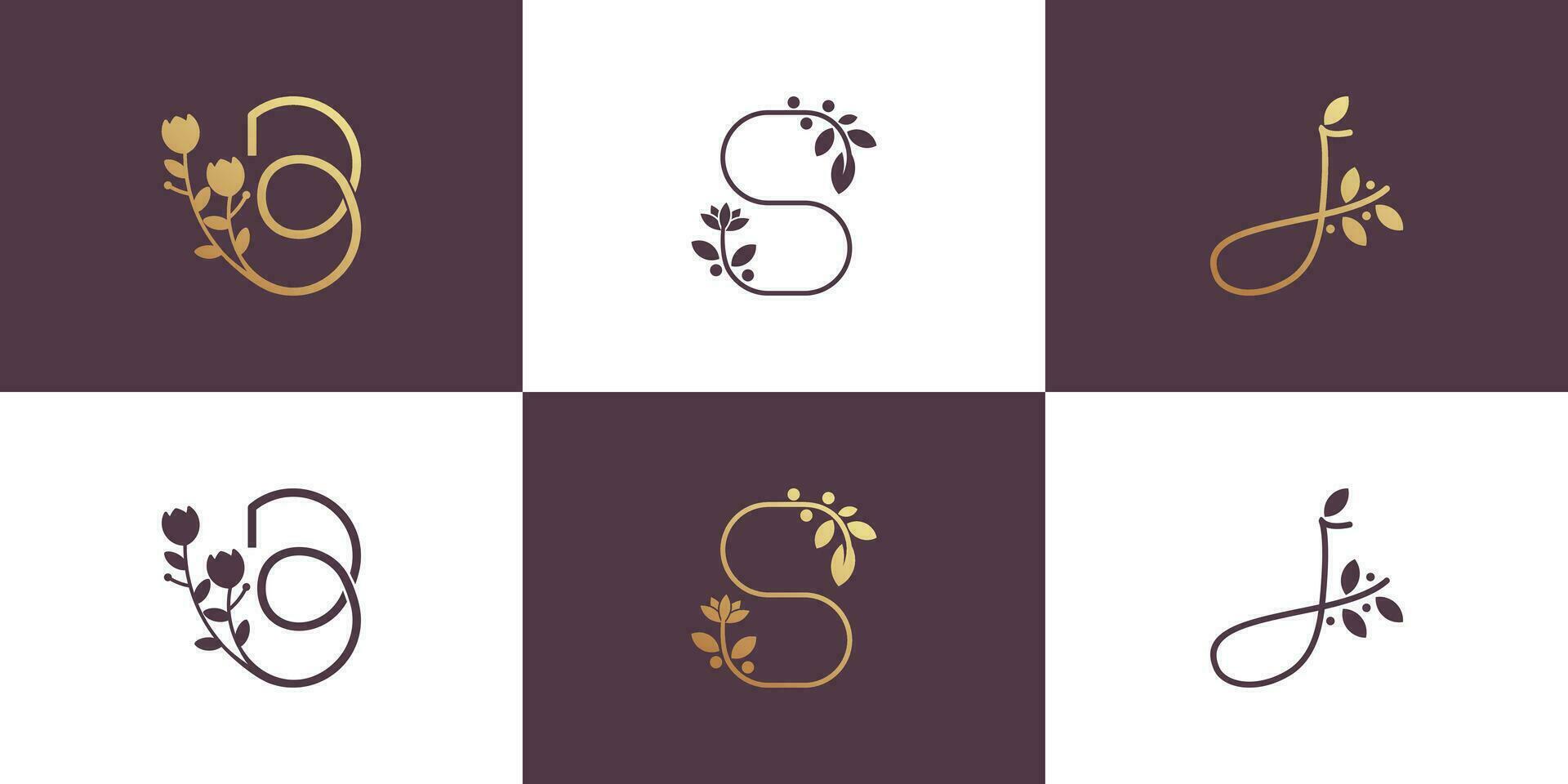 natur brev logotyp design element vektor med modern begrepp