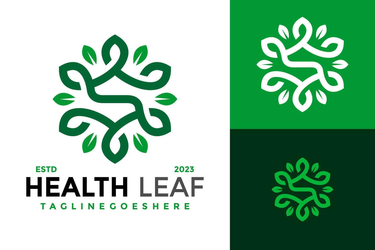 Brief s Gesundheit Blatt Logo Design Vektor Symbol Symbol Illustration