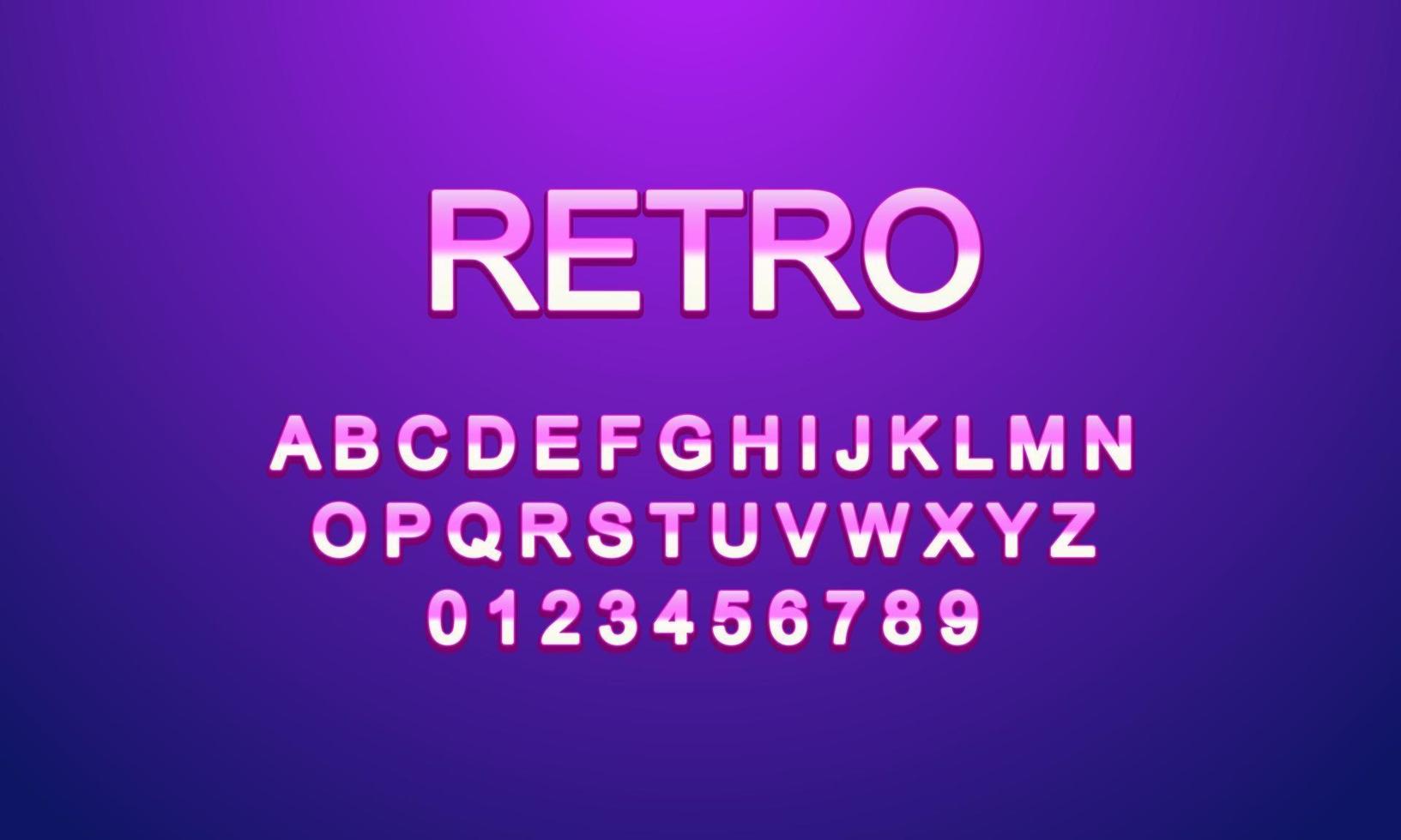 redigerbar texteffekt retro titelstil vektor