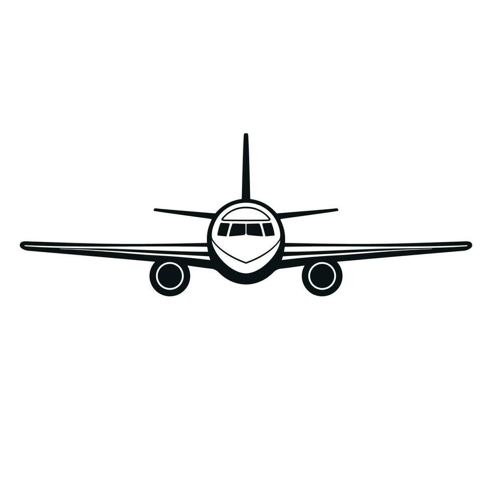 flygplan vektor ikon på vit bakgrund, plan logotyp