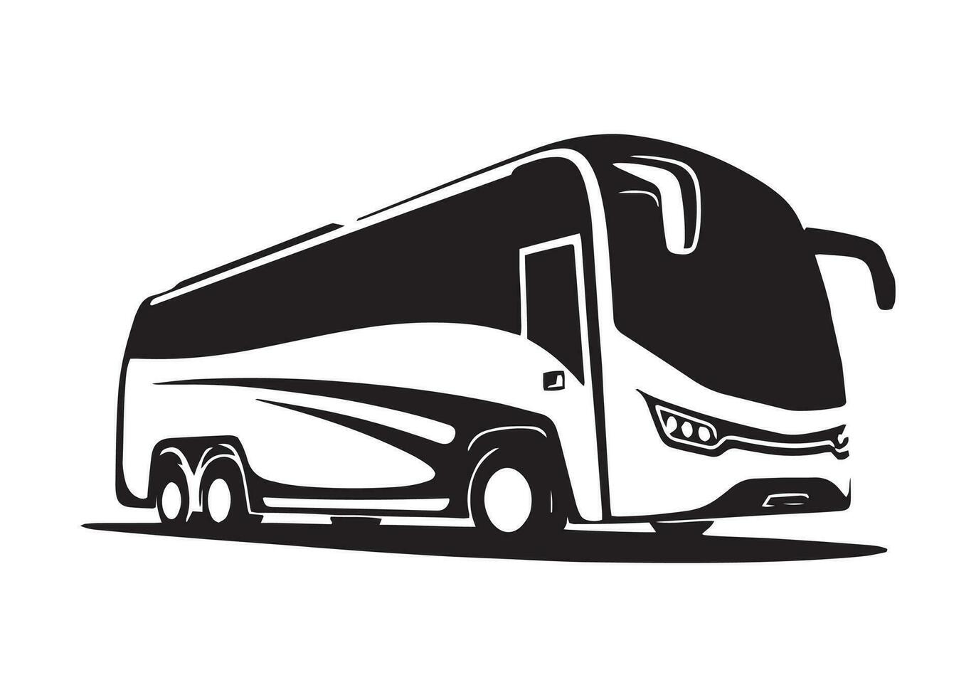 minimal och abstrakt logotyp av buss ikon skola buss vektor silhuett isolerat design mörk buss