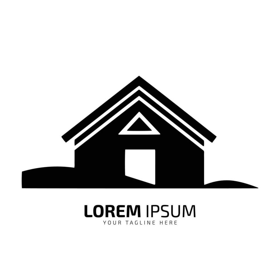 minimal och abstrakt logotyp av Hem och hus vektor silhuett isolerat design