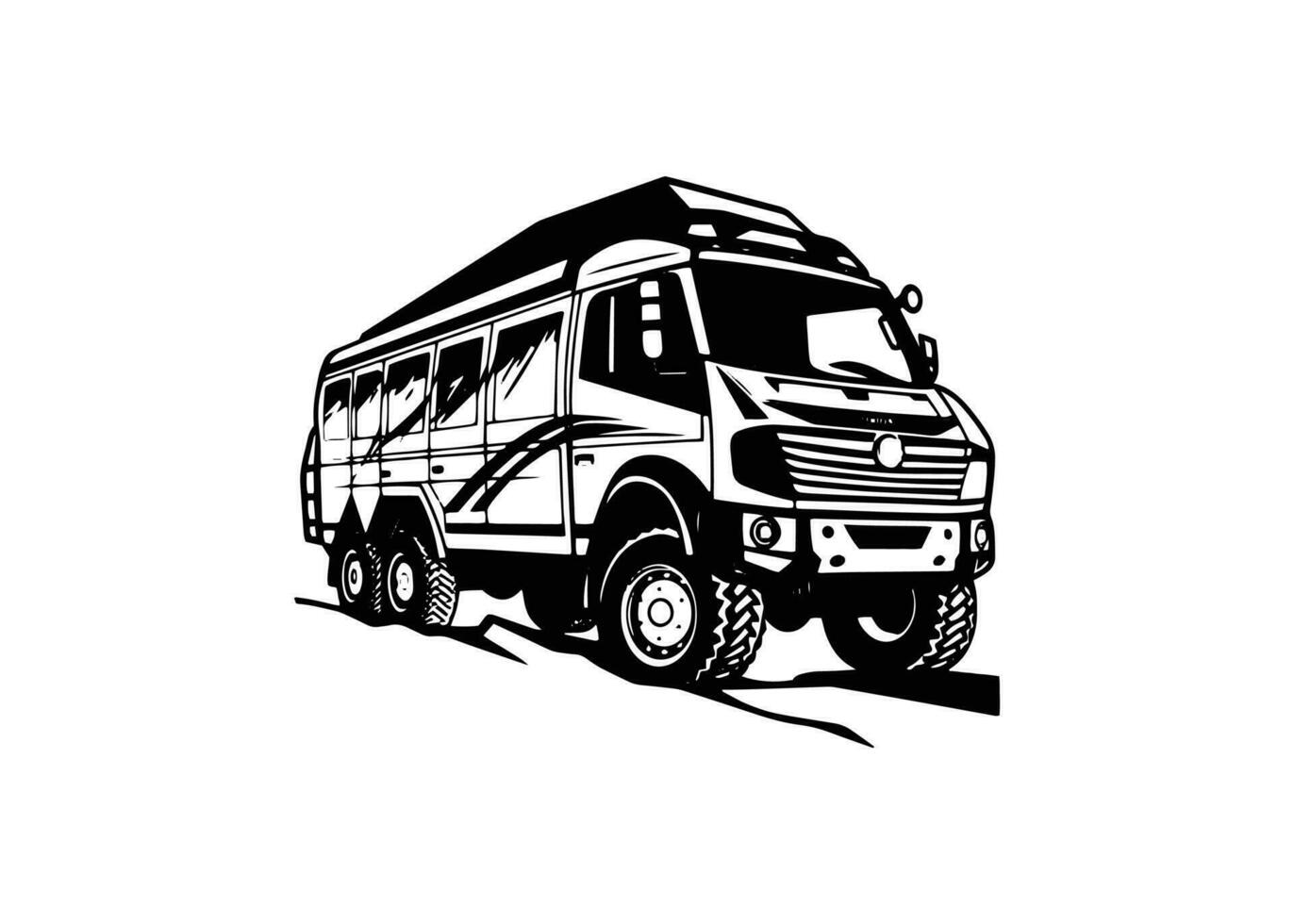 minimal und abstrakt Logo von Bus Symbol Schule Bus Vektor alt Bus Silhouette isoliert Design Berg Bus