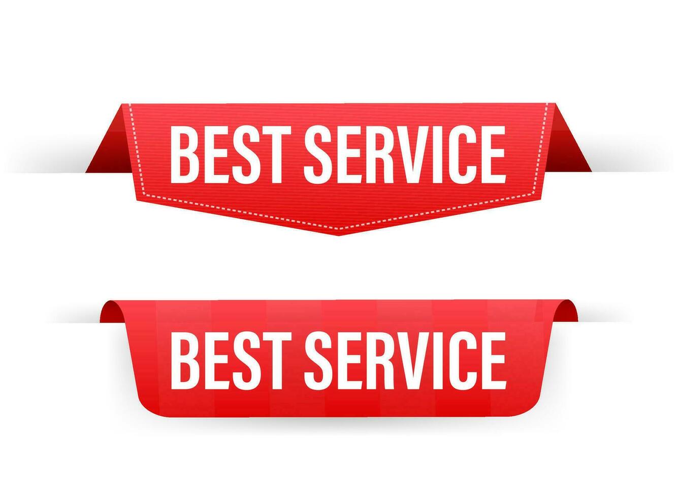 bäst service röd band. premie service märka. vektor illustration