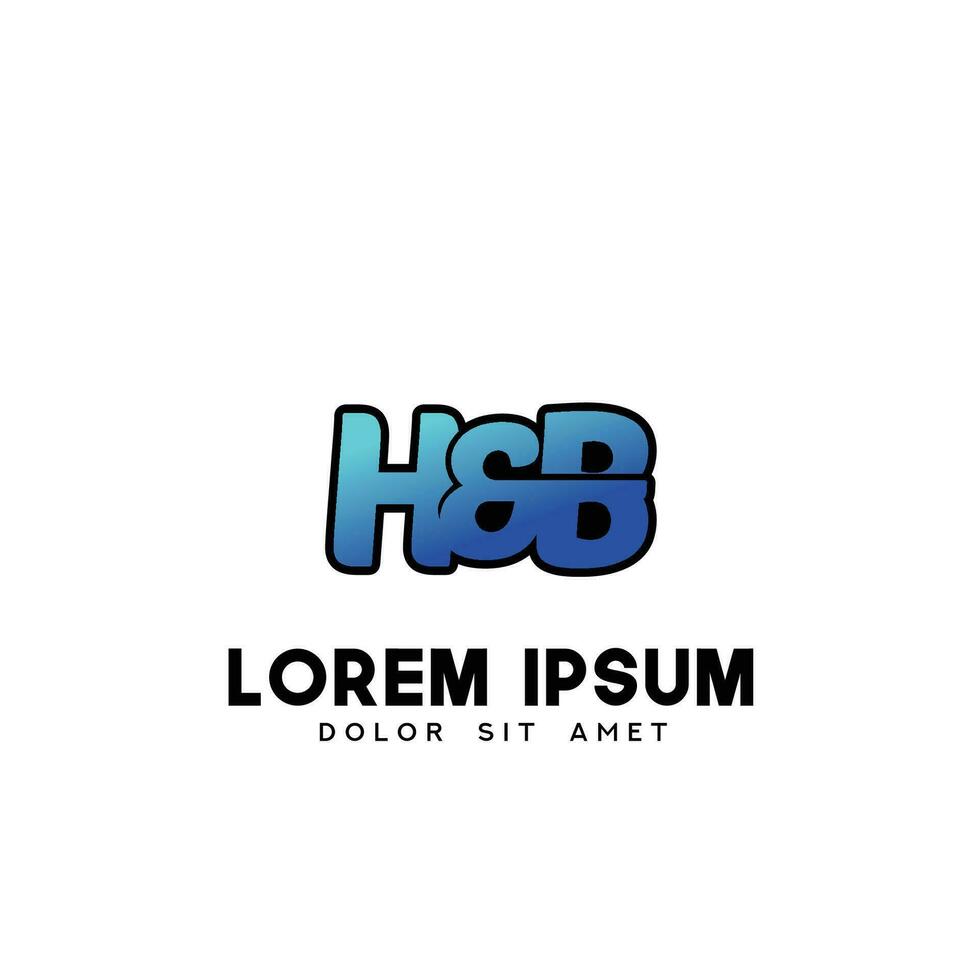 hb Initiale Logo Design Vektor