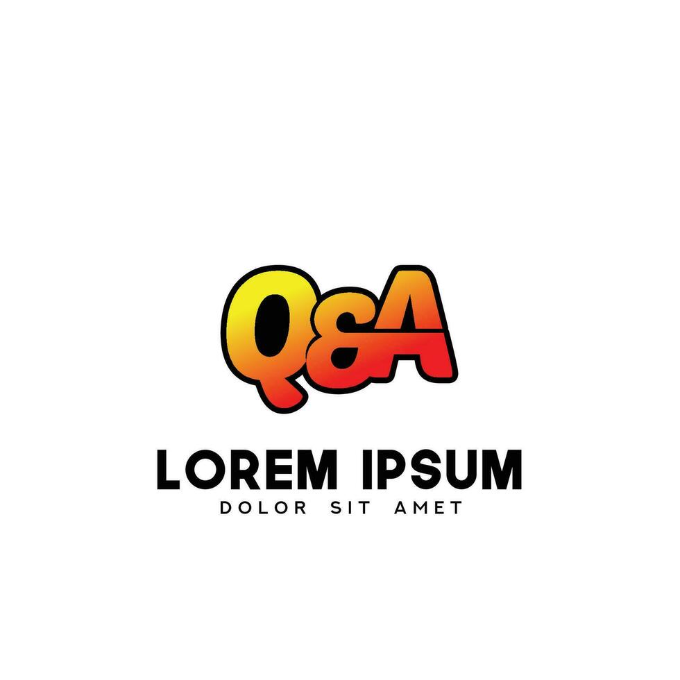 qa första logotyp design vektor