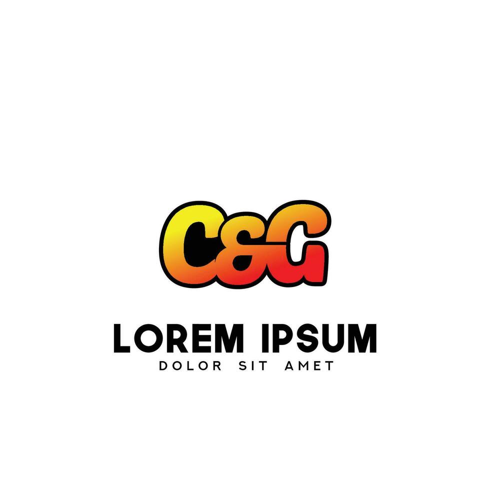 cg första logotyp design vektor