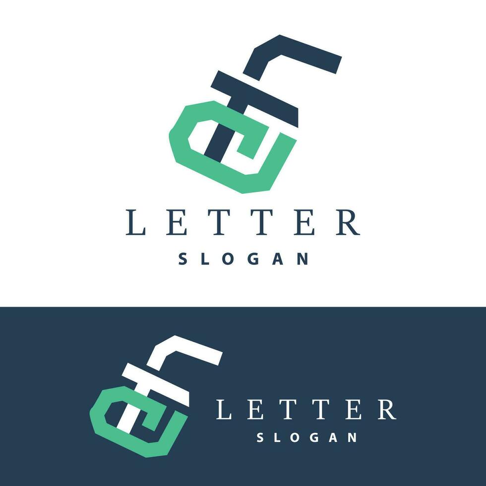 minimal första fg brev logotyp, modern och lyx ikon vektor mall element