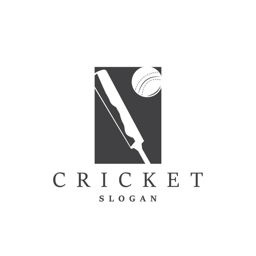 cricket sport logotyp design vektor illustratör mall