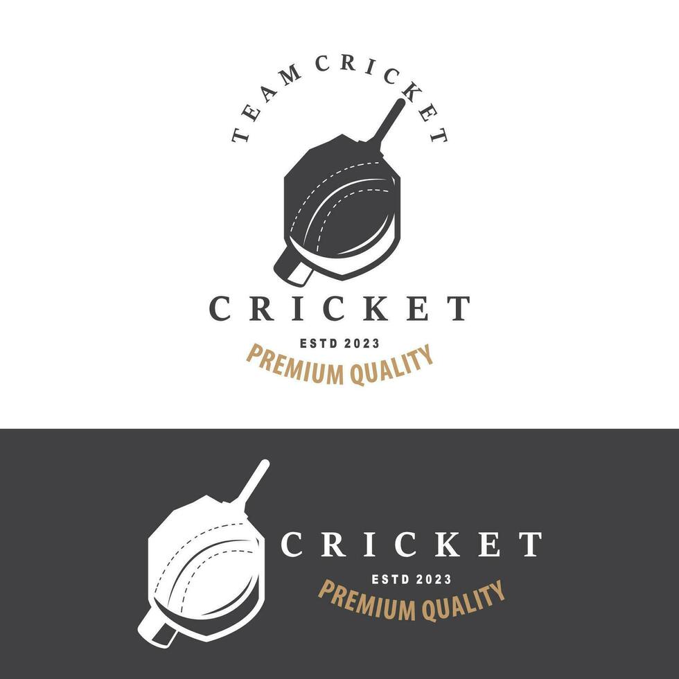 cricket sport logotyp design vektor illustratör mall