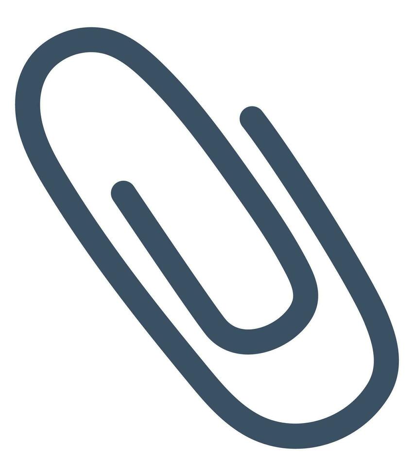 Papier Clip Symbol im modisch eben Stil isoliert auf Weiß Hintergrund. vektor