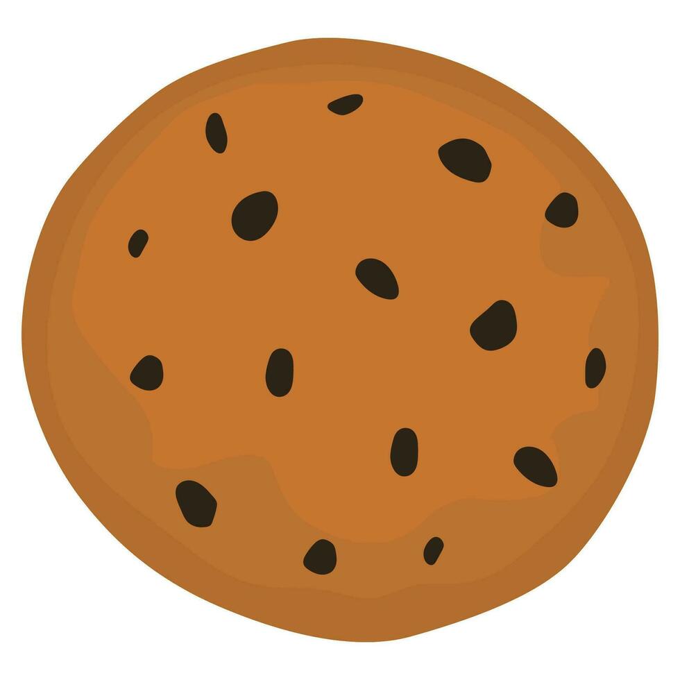 chokladchips kaka på vit bakgrund illustration vektor