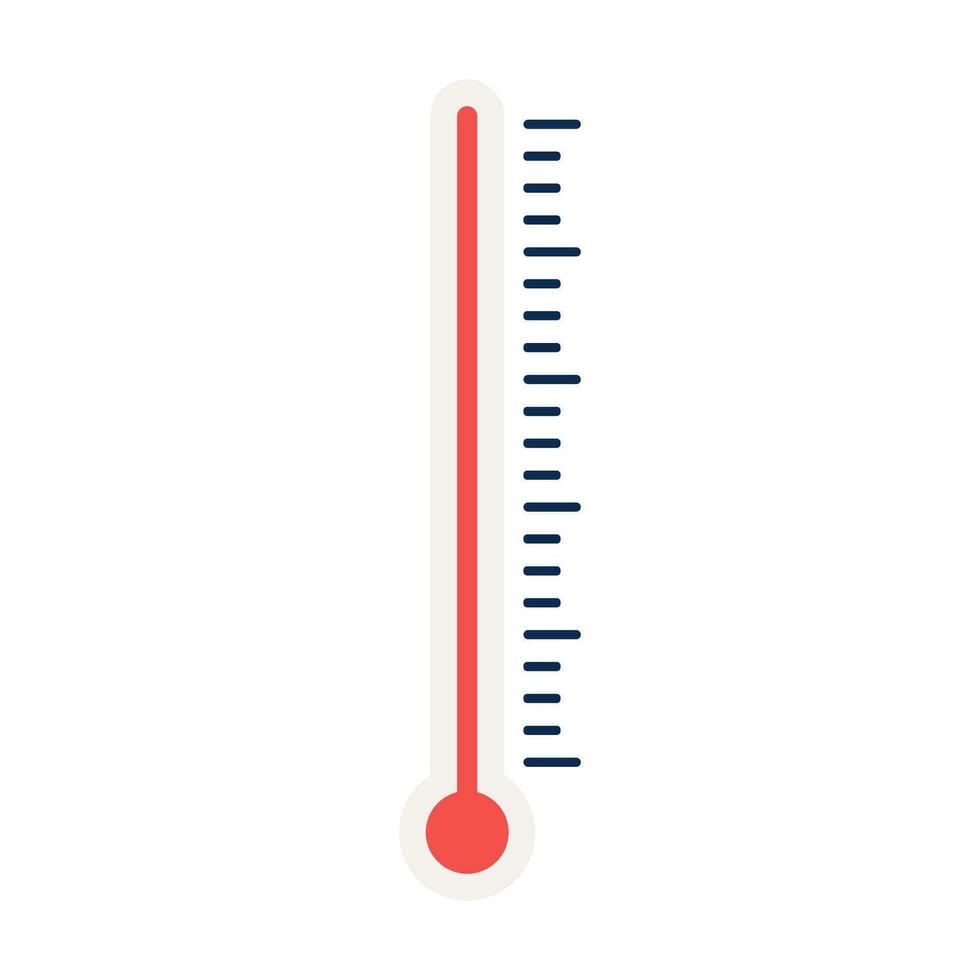 termometer platt ikon kontrollera temperatur illustratör. vektor