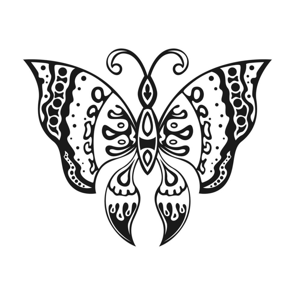 javanisch Schmetterling Symbol Vektor Bild Illustration