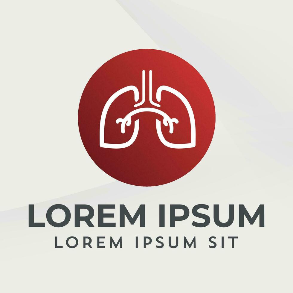 lungor logotyp ikon medicinsk diagnostisk vektor lung- pulmonology pulmo