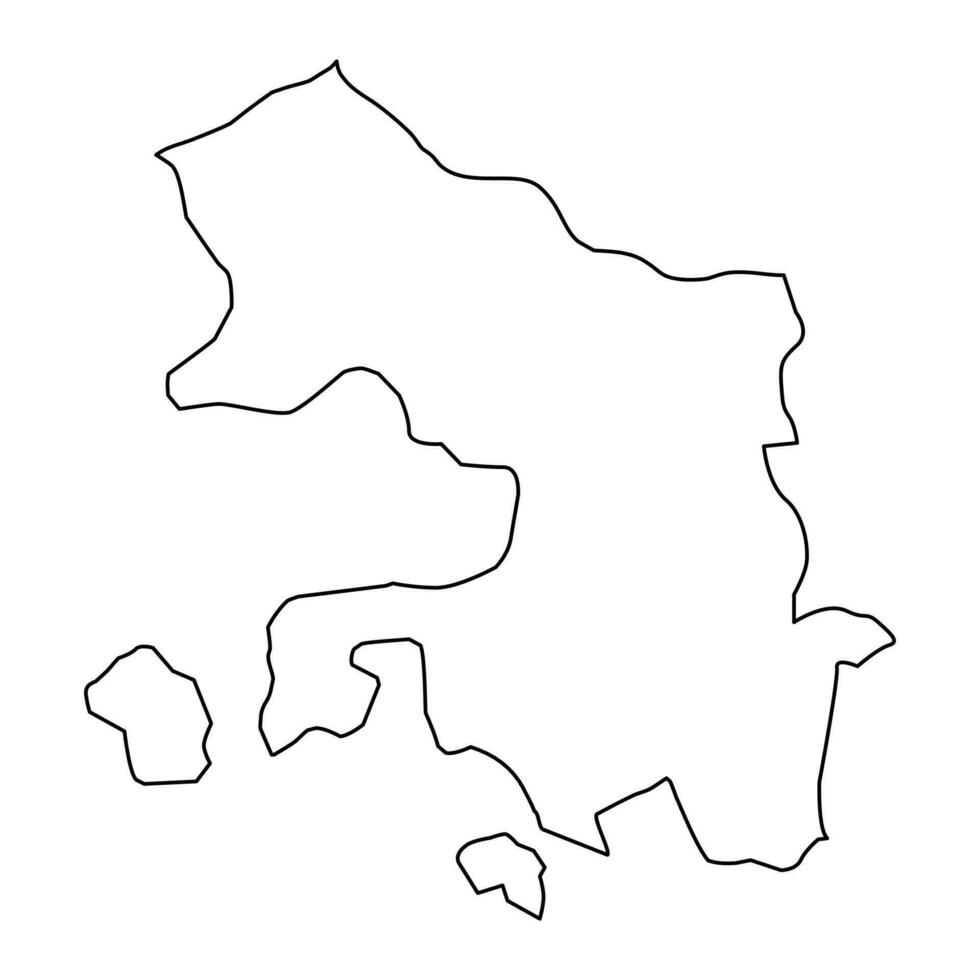 qazax distrikt Karta, administrativ division av azerbajdzjan. vektor