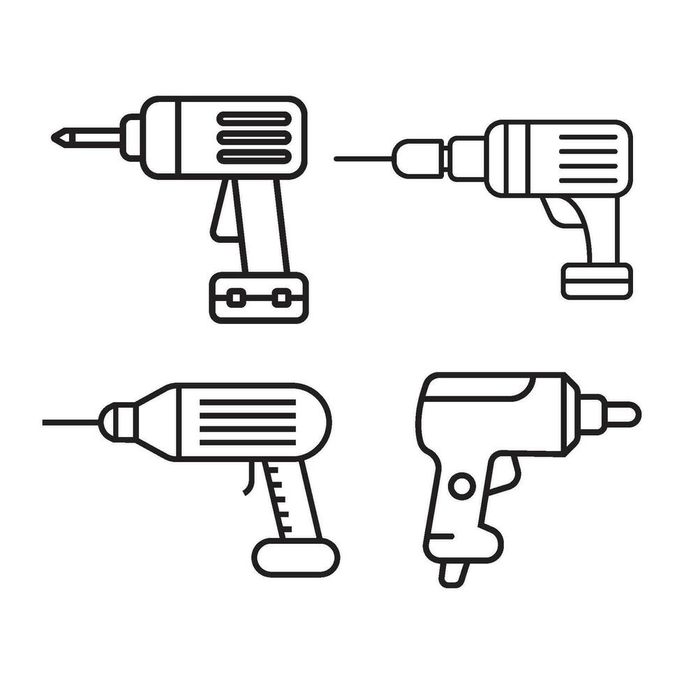 elektrisch bohren Symbol Vektor