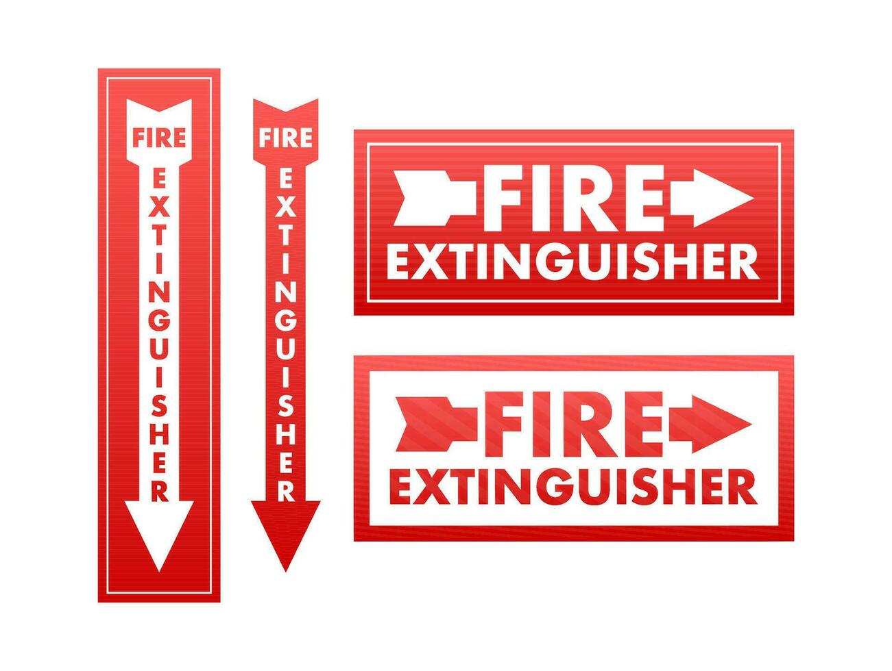 röd brand eldsläckare. flamma stridande information. vektor stock illustration