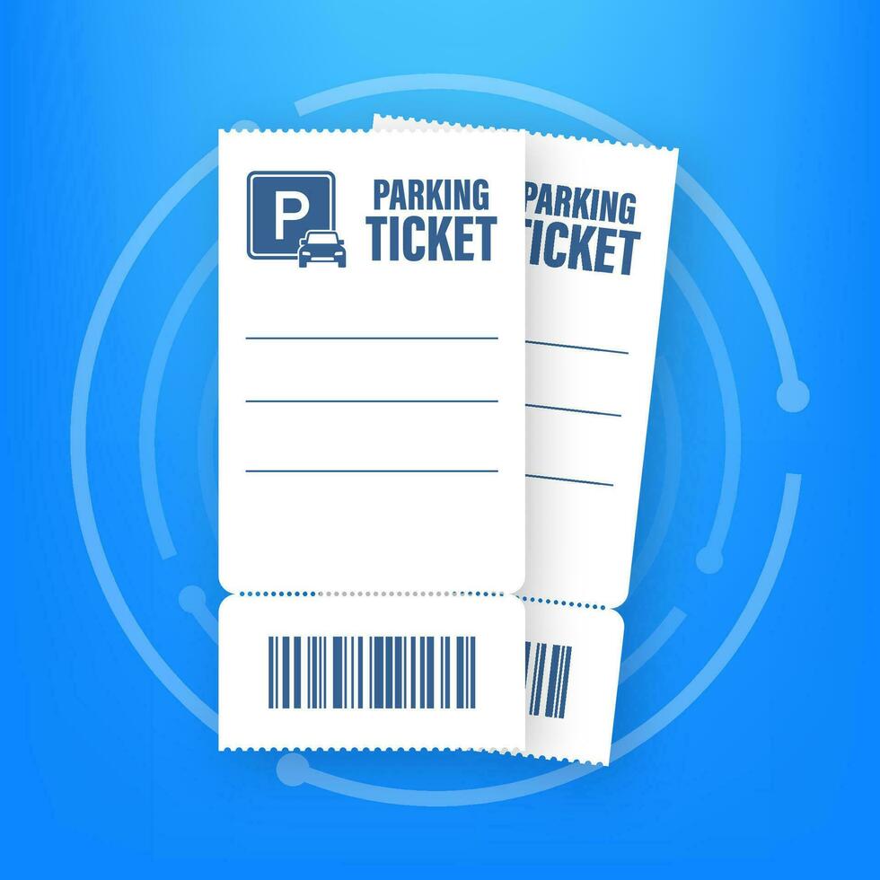 Parkplatz Eintrittskarten, großartig Design zum irgendein Zwecke. Parkplatz Zone. Vektor Lager Illustration.