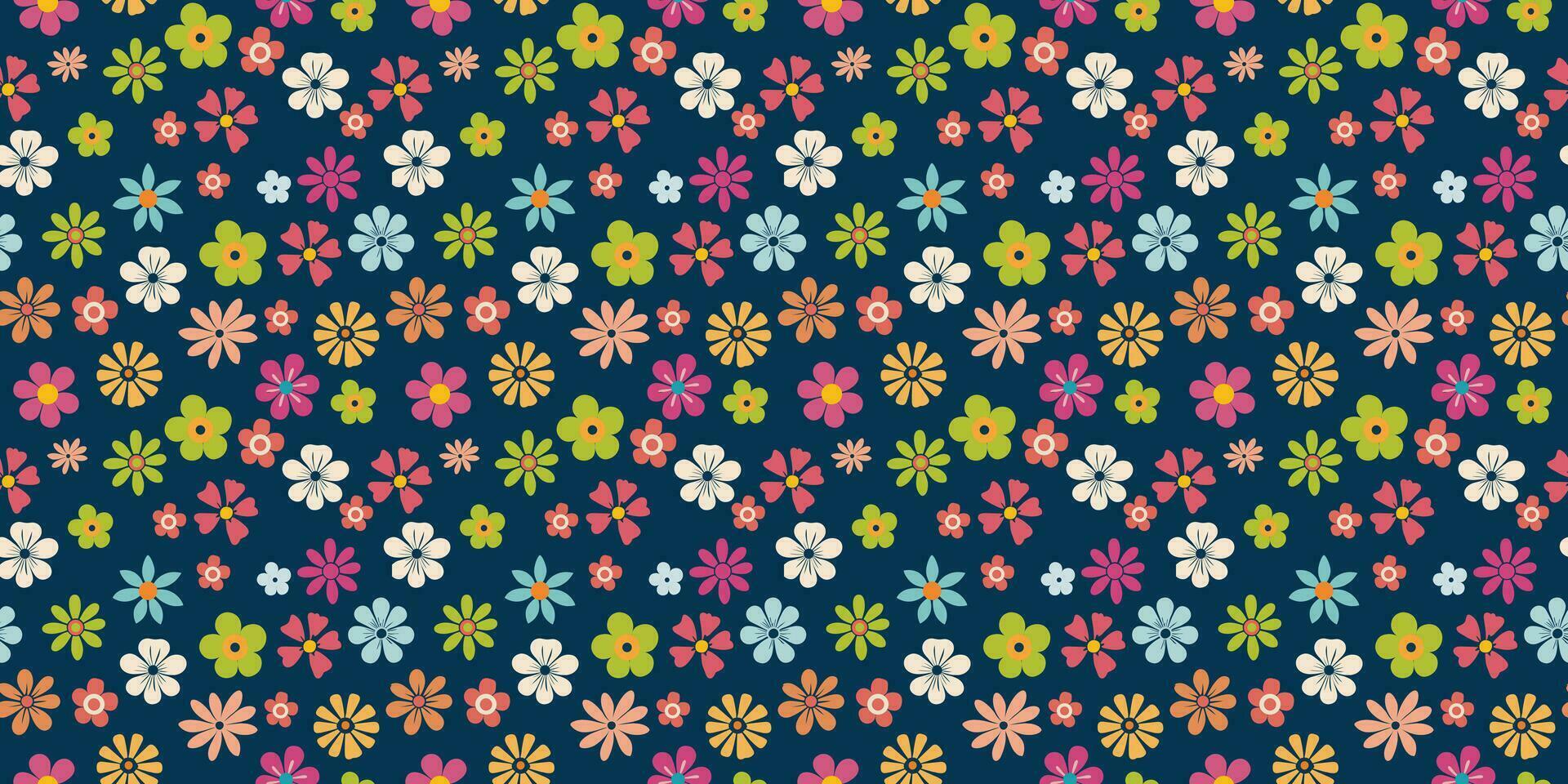 eben Stil Blumen- Papercraft Muster Blumen Vektor