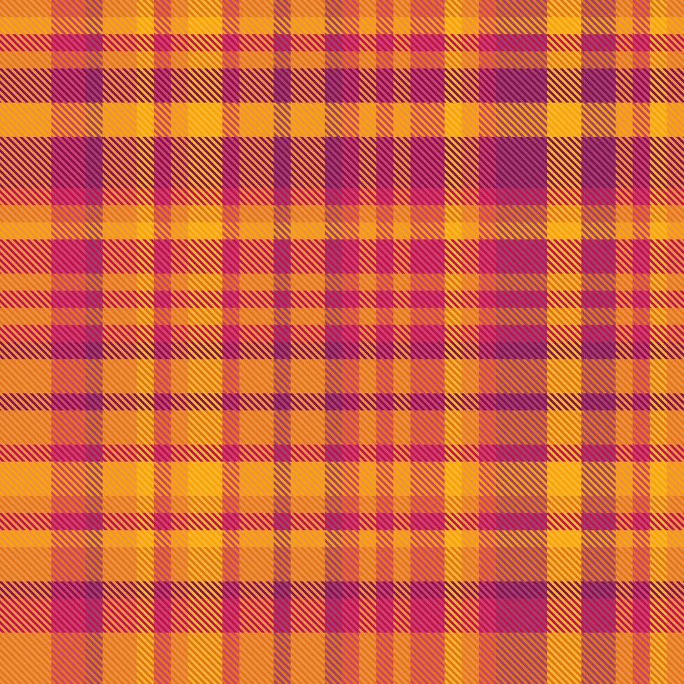 Textur prüfen Stoff von Hintergrund Plaid Textil- mit ein Vektor nahtlos Muster Schottenstoff.