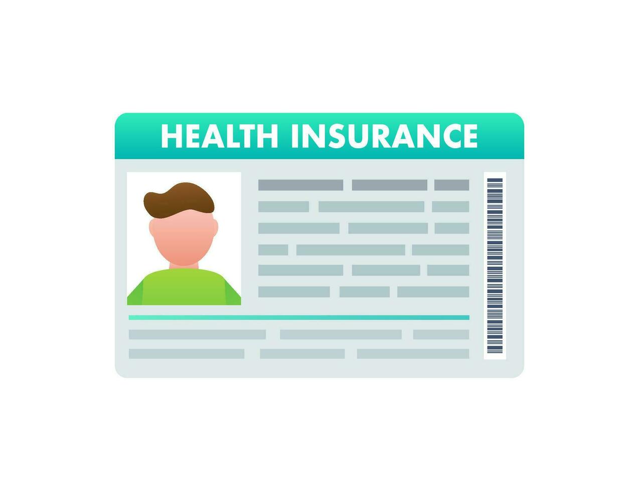 Gesundheit Versicherung Konzept. medizinisch dokumentieren, Zwischenablage Vektor Illustration