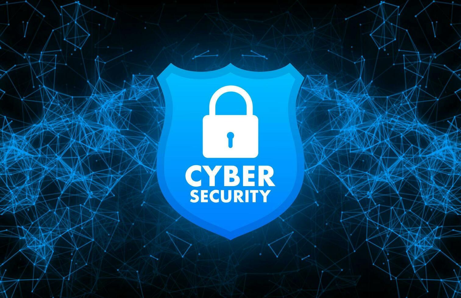 cyber säkerhet vektor logotyp med skydda och kolla upp märke. säkerhet skydda begrepp. internet säkerhet. vektor illustration
