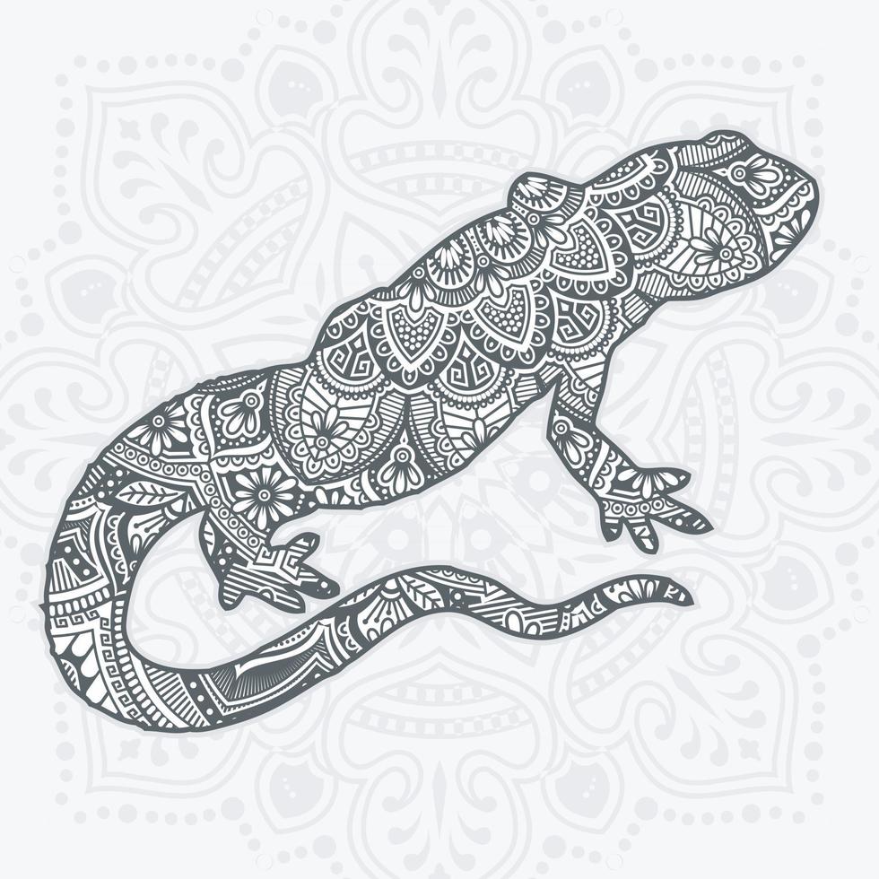 Reptilien-Mandala. Vintage dekorative Elemente. Vektor-Illustration. vektor