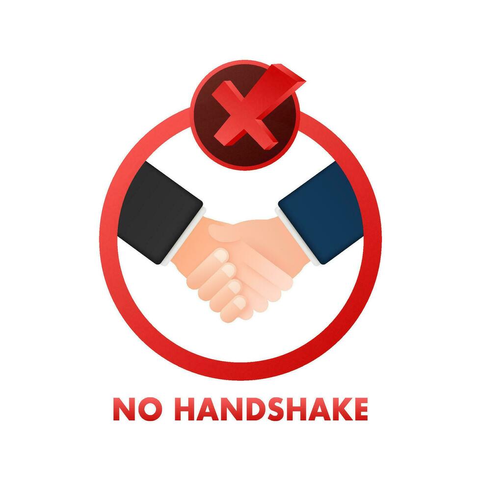 Nej skakning händer. Nej som handlar om, samarbete. företag samarbete avtal. vektor stock illustration