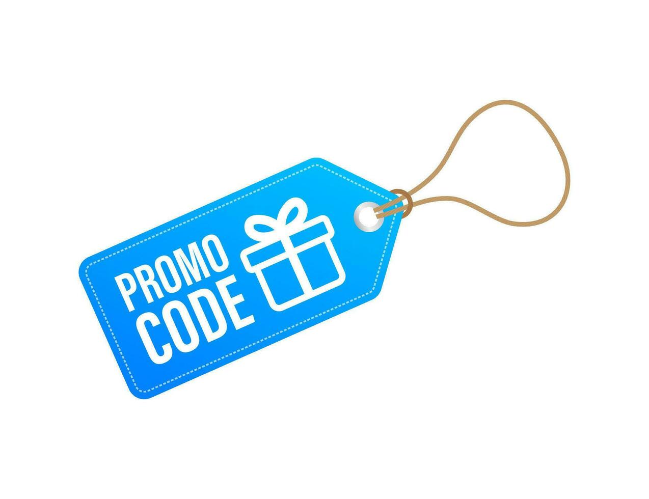 Promo Code. Vektor Geschenk Gutschein mit Coupon Code. Prämie egift Karte Hintergrund zum e Handel, online Einkaufen. Marketing. Vektor Illustration