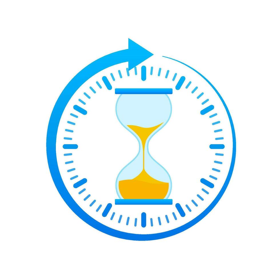 Timer Symbol. Stoppuhr, Countdown. Zeit Verwaltung Vektor Lager Illustration