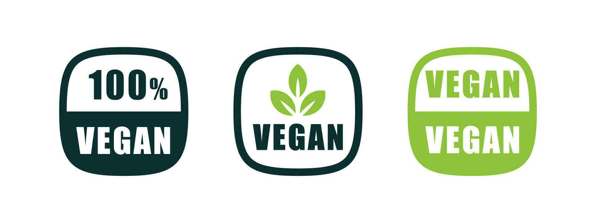 vegan Produkter. vegan märken eller etiketter. naturlig och organisk Produkter. vektor skalbar grafik