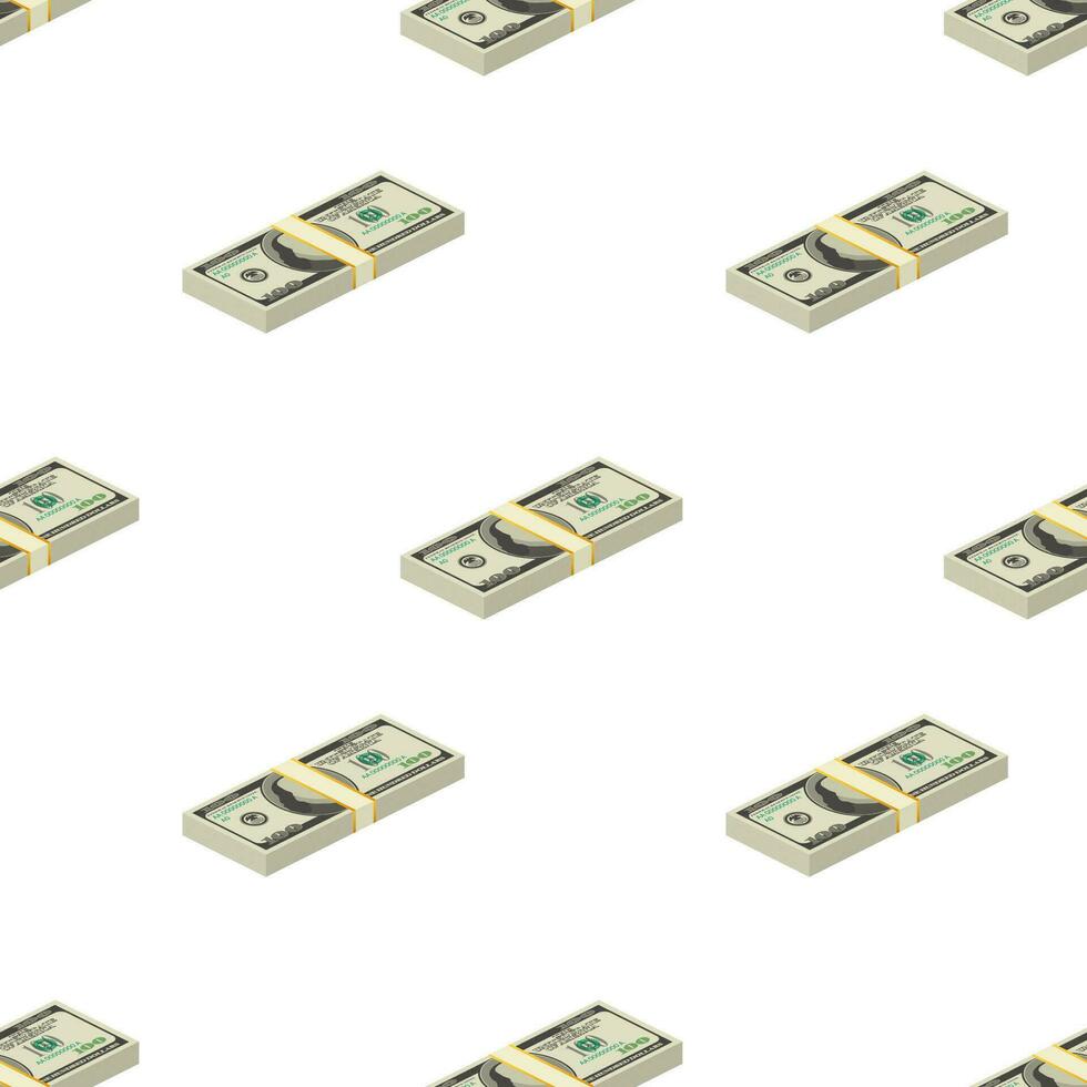 Geld Muster isoliert auf Weiß Hintergrund. Vektor Illustration