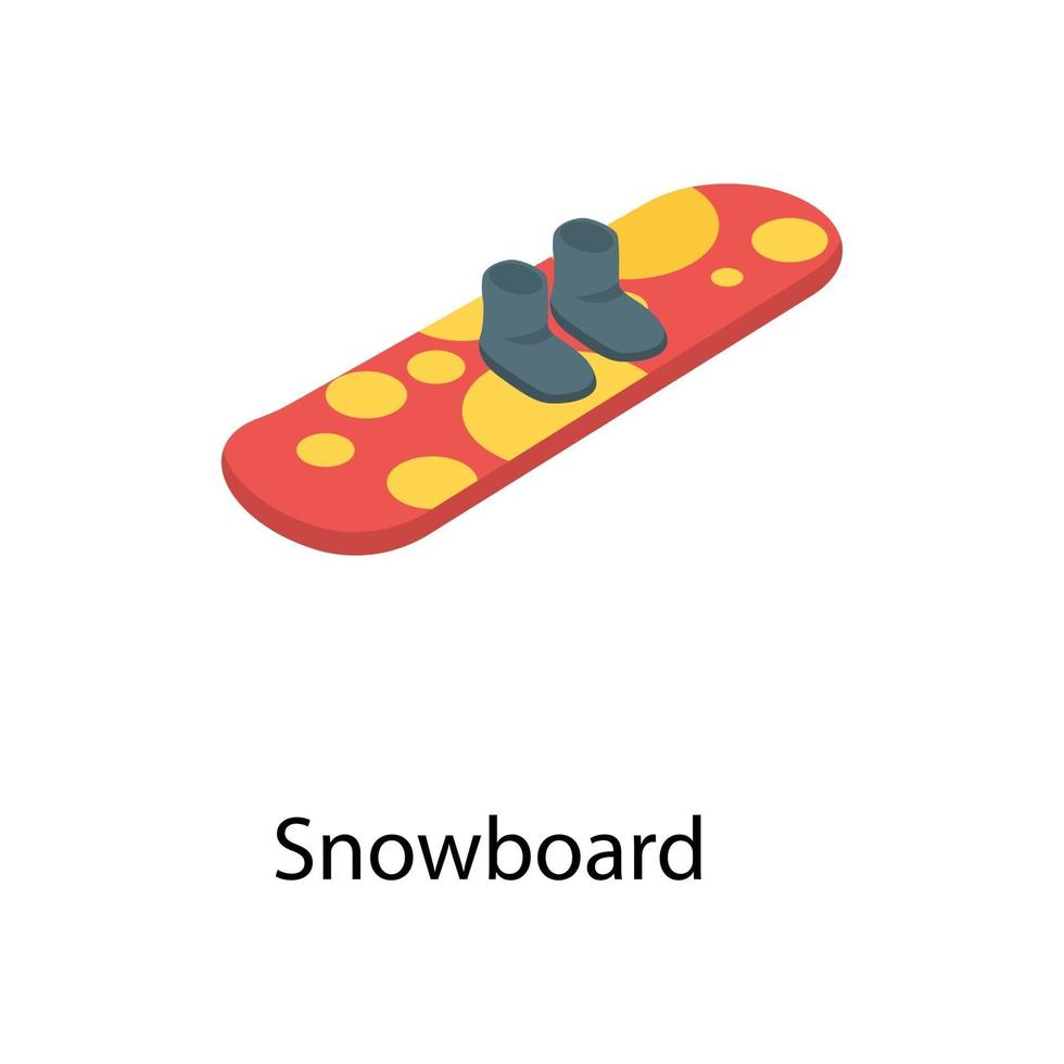trendiga snowboardkoncept vektor