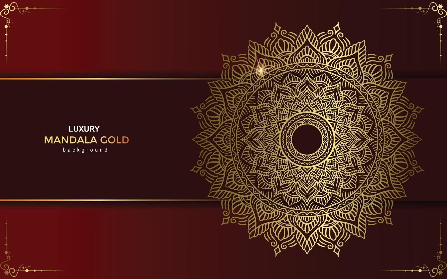 Luxus-Mandala-Hintergrund mit goldener Arabeske vektor